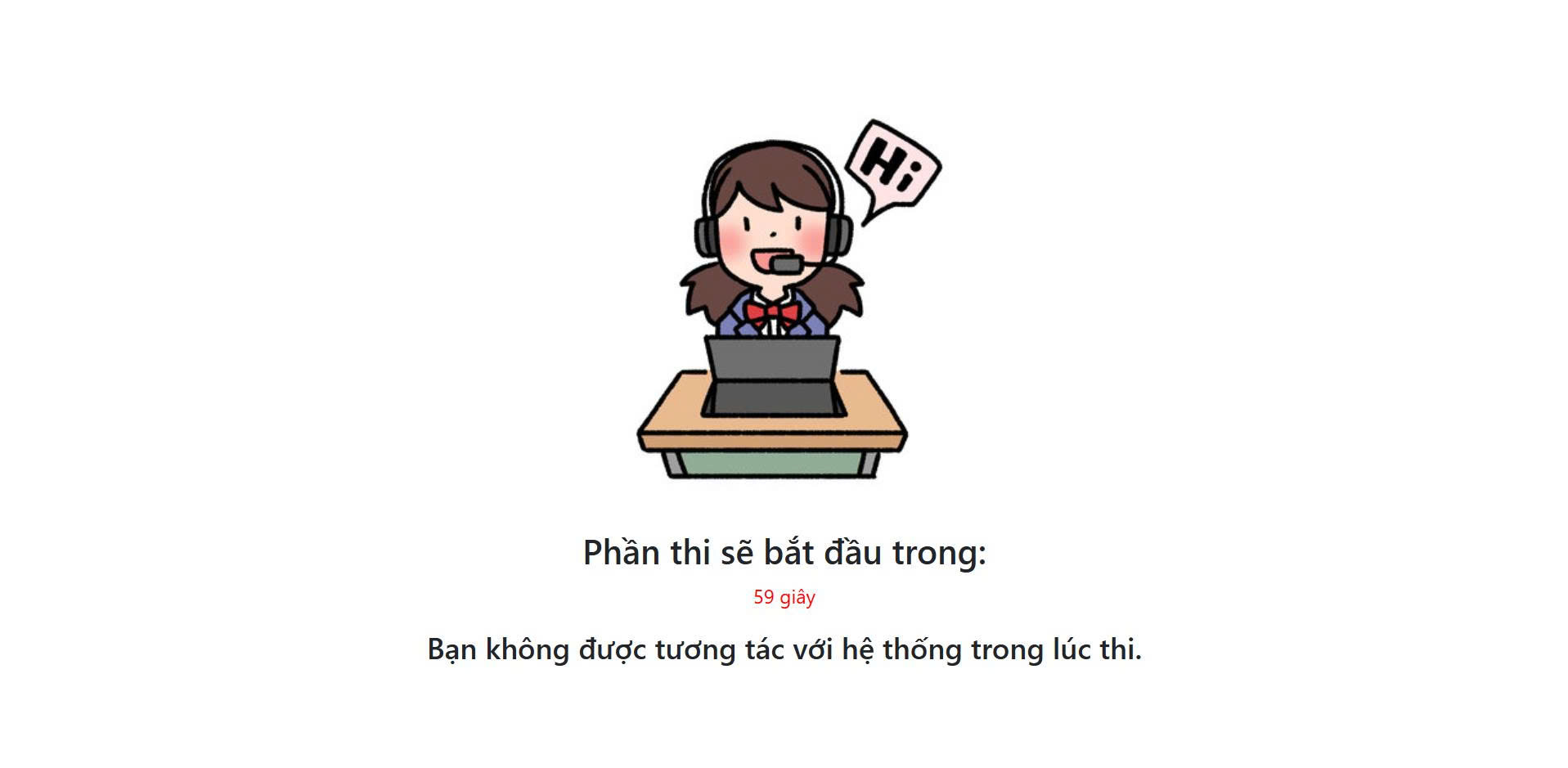 Giao diện chờ thi